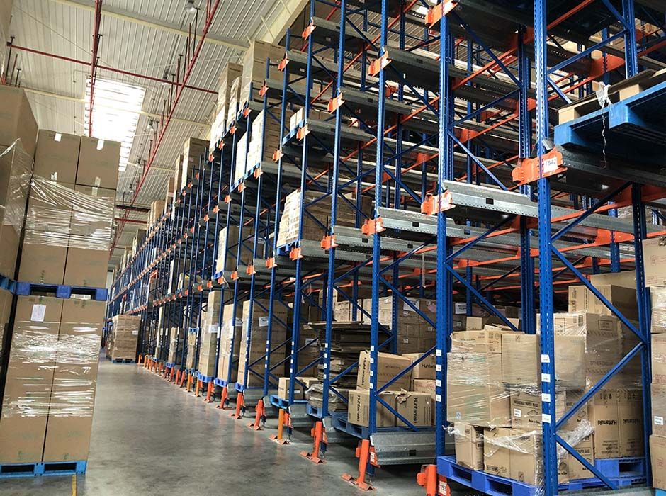 廣州普樂包裝密集型穿梭式貨架【易達(dá)貨架】