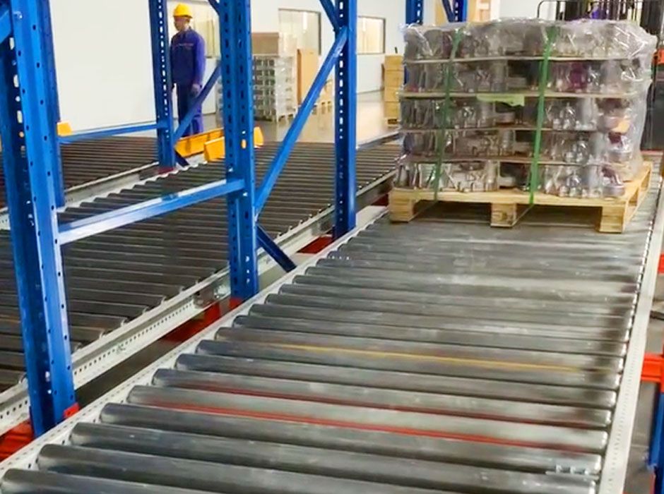 卓品建筑機(jī)械重力型滾筒貨架【易達(dá)貨架】