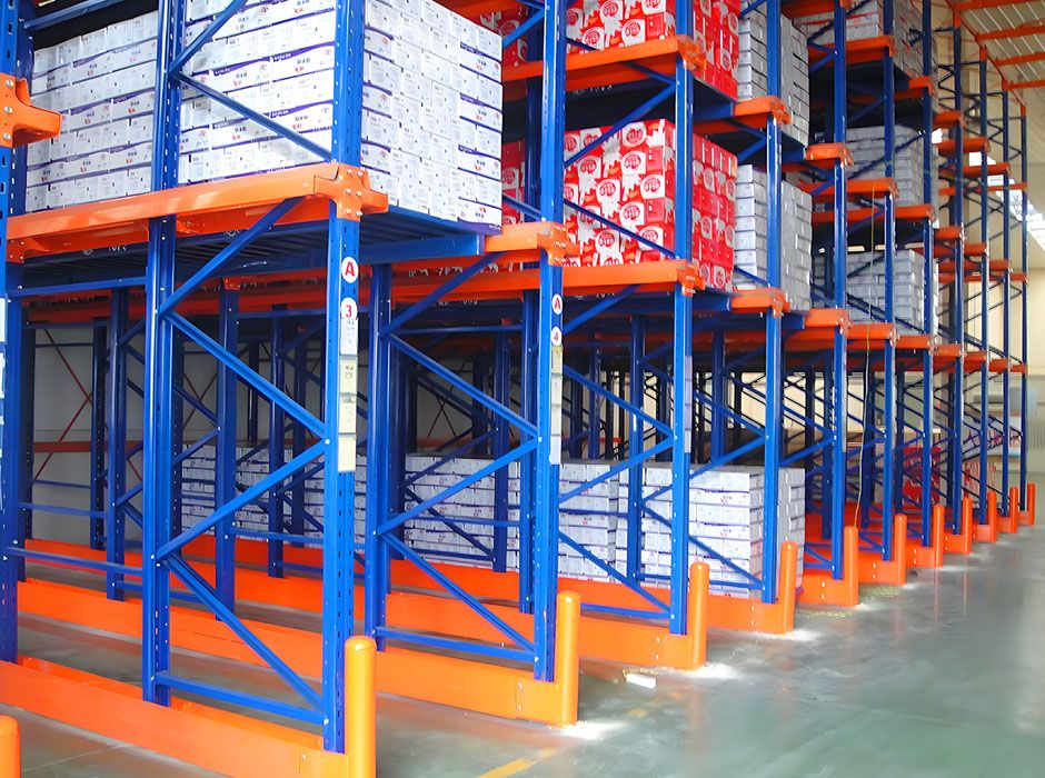 歐貝甜食品福建駛?cè)胧絺}庫貨架【易達貨架】